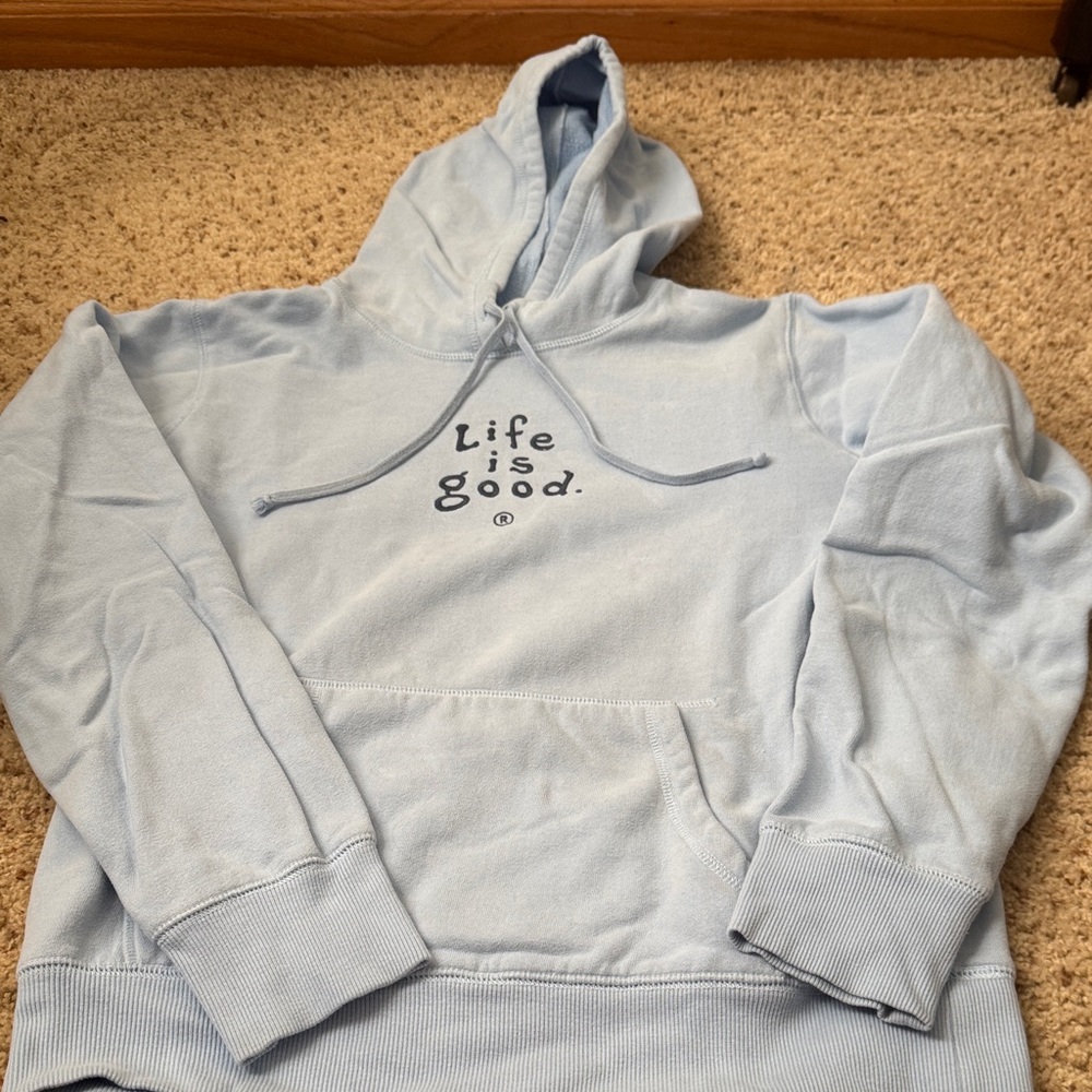 Life Is Good Light Blue Hoodie